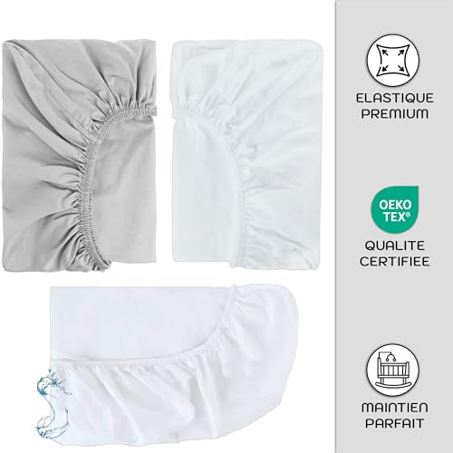 Drap housse cododo 60x80cm et alèse respirante haute qualité - 4
