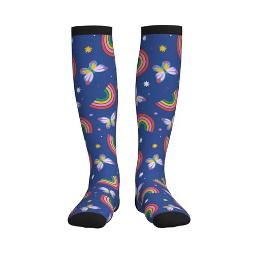 Image of Compression Socks for Women Men Circulation Graduated Supports Socks for Running Travel Nurse Athletic Sports