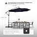 wikiwiki 10ft Patio Umbrellas Offset Outdoor Umbrella Cantilever Hanging Umbrellas w/Infinite Tilt, Fade Resistant Waterproof RECYCLED FABRIC Canopy & Cross Base, for Yard, Garden & Deck, Navy