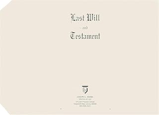 Exhibitindexes® Personalized Last Will & Testament Covers