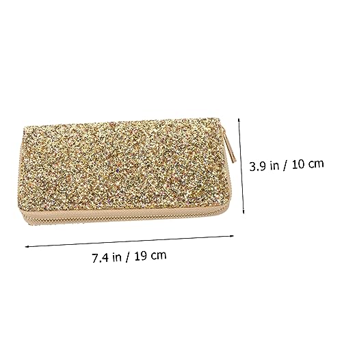 1Pc Shiny Women Wallet Stylish Zippered Handbag for Daily Use Creative Multi-storey Purse for Cards Cash Elegant Glitter Design for Fashionable Women4