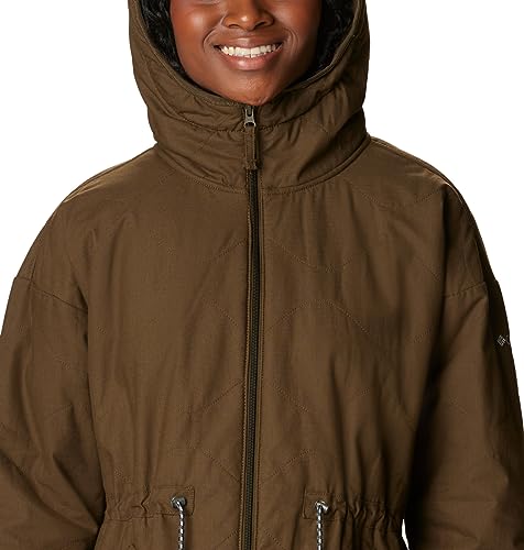 Columbia Women’s Olive Green Crystal Crest Quilted Jacket – Cozy Meets Chic in Medium Size - Image 4