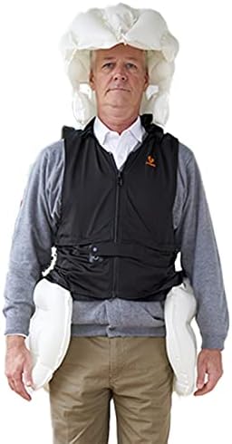MrBuLiao Anti-fall Airbag Suit Intelligent Vest with Helium Bottle Hit Airbag Vest Airbag 0.09s Pop Up Head Protection Effectively Aid for Elderly and Seniors Aids for Living(S)
