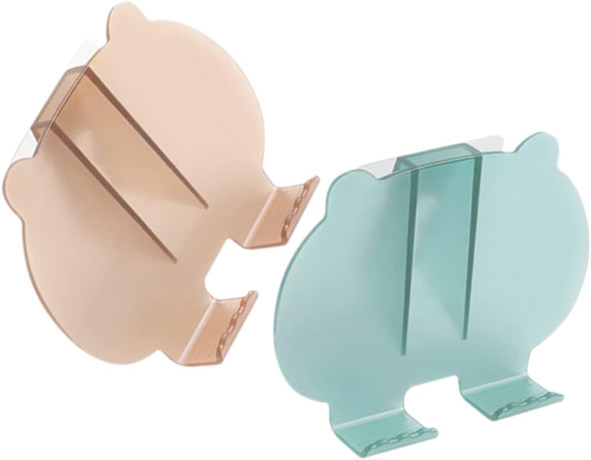 8 Pcs Wall Mobile Phone Holder Hanging Wall Organizer Wall Cell Phone Mount Multifunctional Mobile Phone Holder Adhesive Cell Phone Holder Remote Holder Television Plastic (Greenx4pcs 10.8x8.5CMx4pcs)