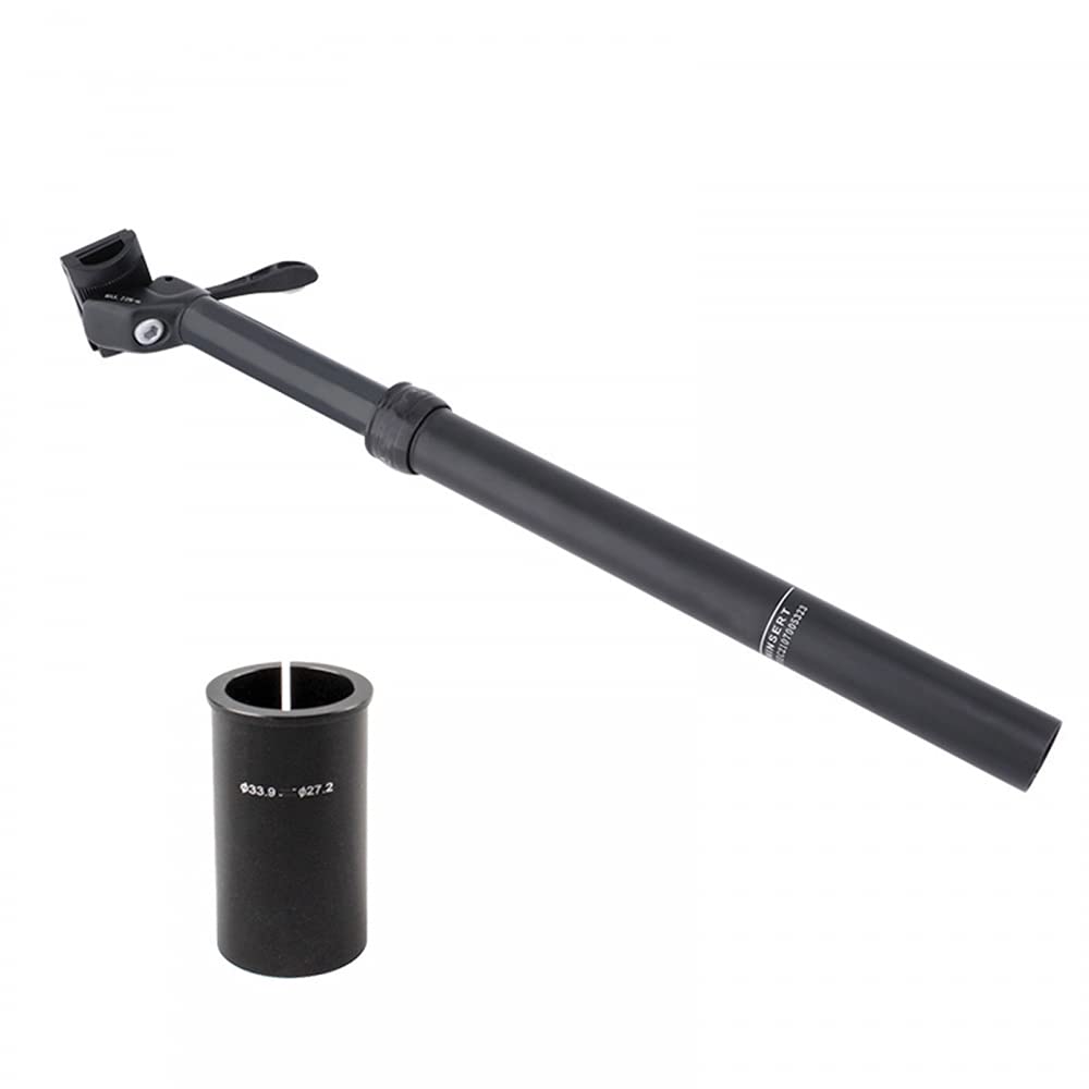 DONGKER Tige De Selle De Vélo, Tige De Selle Télescopique De 27,2 Mm 410 Mm, Réglable à Distance Avec Adaptateur De Tuyau Pour VTT, Vélo, Vélo