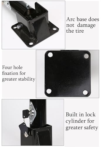 Safety Bollard Poste de amarração de segurança, postes de amarração de aço de 19,6 polegadas, design