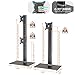 Dual Monitor Stand - Vertical Stack Screen Free-Standing Monitor Riser Fits Two 13 to 34 Inch Screen & Single Monitor Stand Freestanding 27-43 Inch Monitor Arm Curved Screen Monitor Mount Tempered Gla