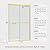 ENSO SENKA 44-48" W x 72" H Semi-Frameless Bypass Sliding Shower Door, Easy-to-Clean Treated Clear Tempered Glass, Brushed Gold