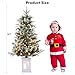 3 Ft Pre-Lit Christmas Tree, Artificial Xmas Tree with 70 LED Lights and Snowman Base, Battery Powered with Timer, Easy Assembly, Christmas Decoration for Home and Office(2 Set)