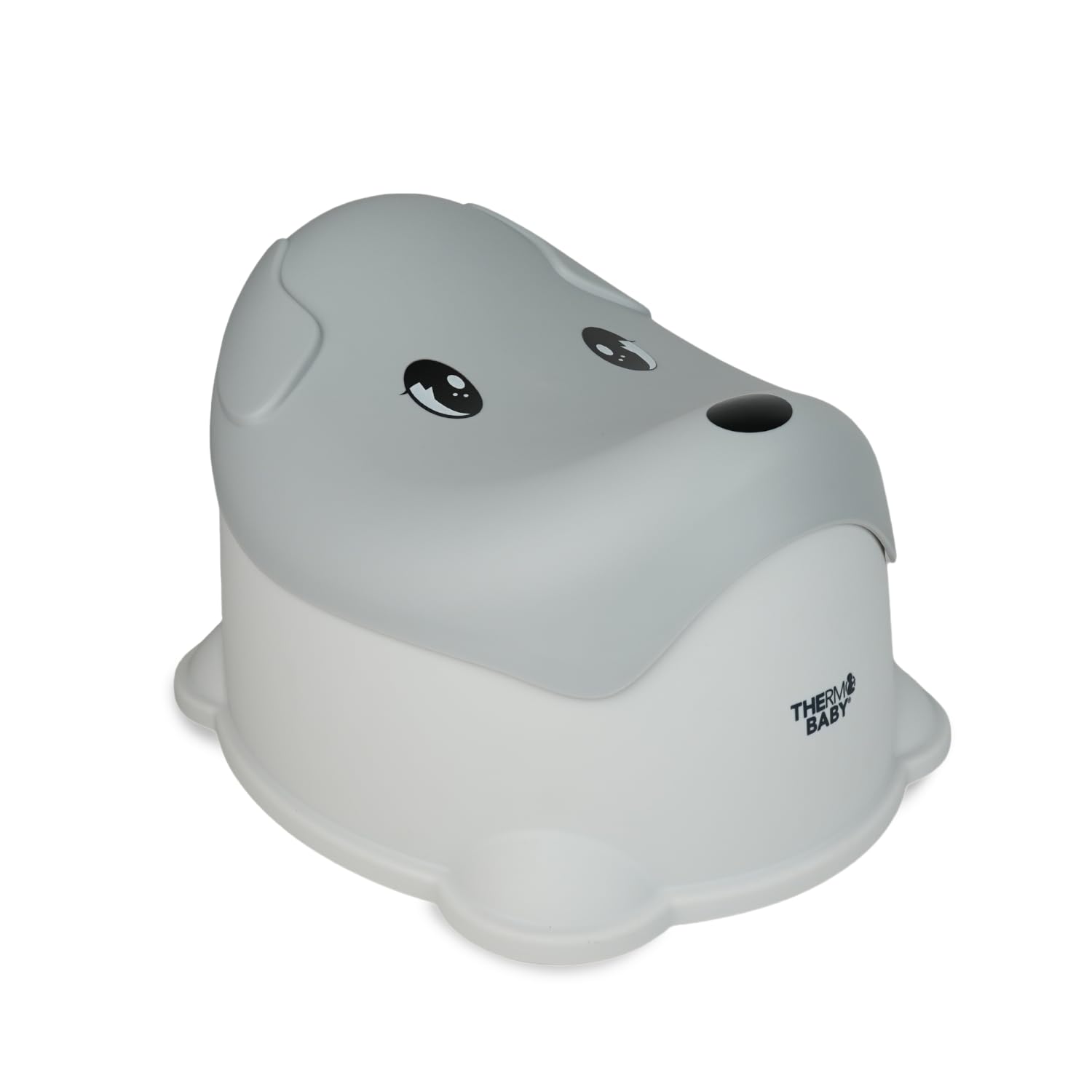 THERMOBABY - Playful Potty Dog - Baby Potty - Child Toilet - Potty Training Potty - Practical - Comfortable - Easy to Clean - Grey - 18+ Months