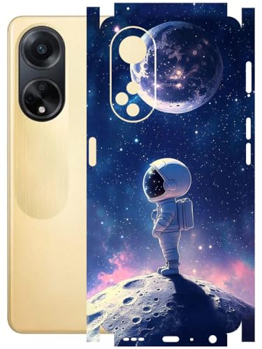 Image of AtOdds - Full Body Back Screen Guard Protector Film - Lamination Wrap Skin Sticker Compatible with Oppo F23 (5G) | Scratchproof Matte Finish (Moon)