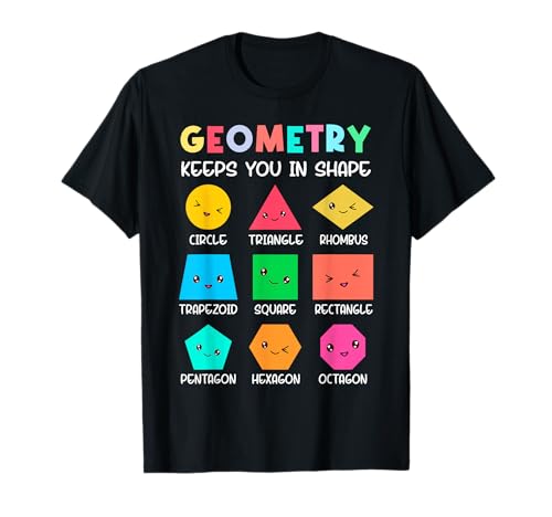 Groovy Geometry Keeps You In Shape Funny Geometric Math Geek T-Shirt