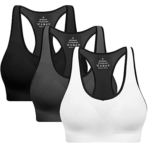 Racerback Sports Bras for Women with Pads - High Impact Athletic Tank Tops for Yoga and Workout Brassieres Bra Cover