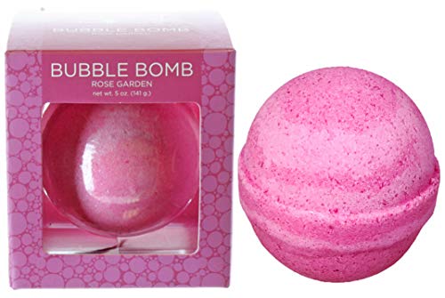 Rose Garden Bubble Bath Bomb by Two Sisters Spa. Large 99% Natural Fizzy for Women, Teens and Kids. Moisturizes Dry Sensitive Skin. Releases Color, Scent, and Bubbles. Handmade in USA