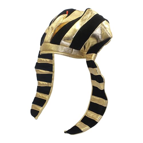 Keyubria Tocado Egipcio | Accesorios Para Disfraz Egipcio | Disfraces Unisex Para Halloween Infantil Y Fiestas De Disfraces Para Escolares Y Actuaciones Escénicas