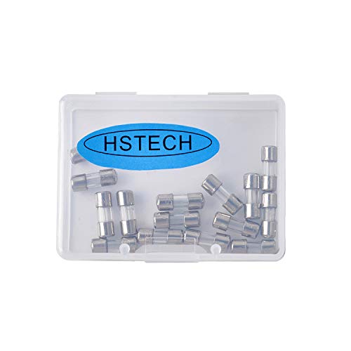 Hstech 15 Pack F5Al 125V Fast-Blow Fuse 0.14 X 0.39 Inch / 3.6 X 10 Mm 5A 5Amp 125V Glass Fuses Widely Used For Electric Equipment, Fan Plug, Home Appliance, And So On. #TOP4