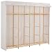 Szafa narożny organizer do przechowywania wisząca płócienna szafa meble tkanina szara 130 x 87 x 169 cm