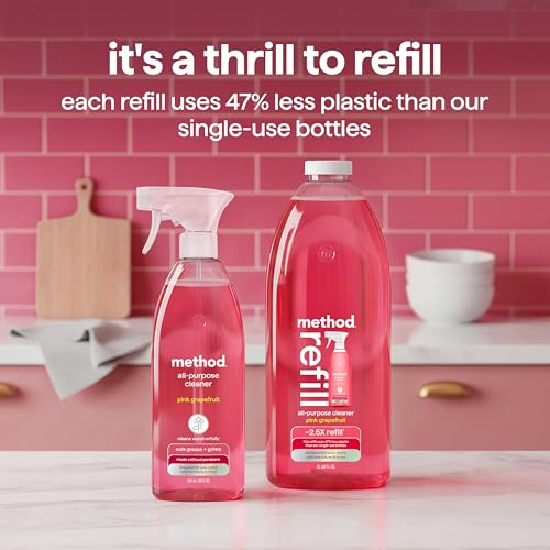 Method All-Purpose Cleaner, Pink Grapefruit, Plant-Based, 28 oz Spray Bottle - image 8