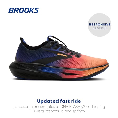 Brooks Brooks Women’s Hyperion 3 Neutral Running Shoe - Blue/Coral/Papaya - 8 Medium