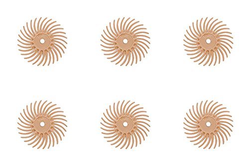 6-Piece Peach 3M Micron Radial Rotary Disc Set 3/4" Jewelry Polishing Metal Finishing Cleaning Tool