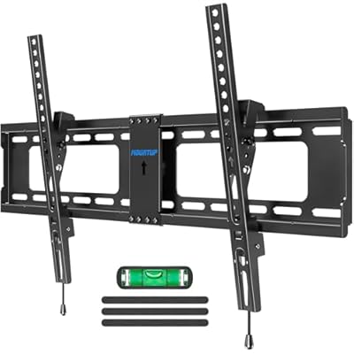 MOUNTUP TV Wall Mount Tilting TV Mount Bracket for Most 37-82 Inch Flat Screen/Curved Low Profile Wall Mount Saving Space Max VESA 600x400mm Hold up to 132 lbs Fit 16" 18" 24" Stud MU0008