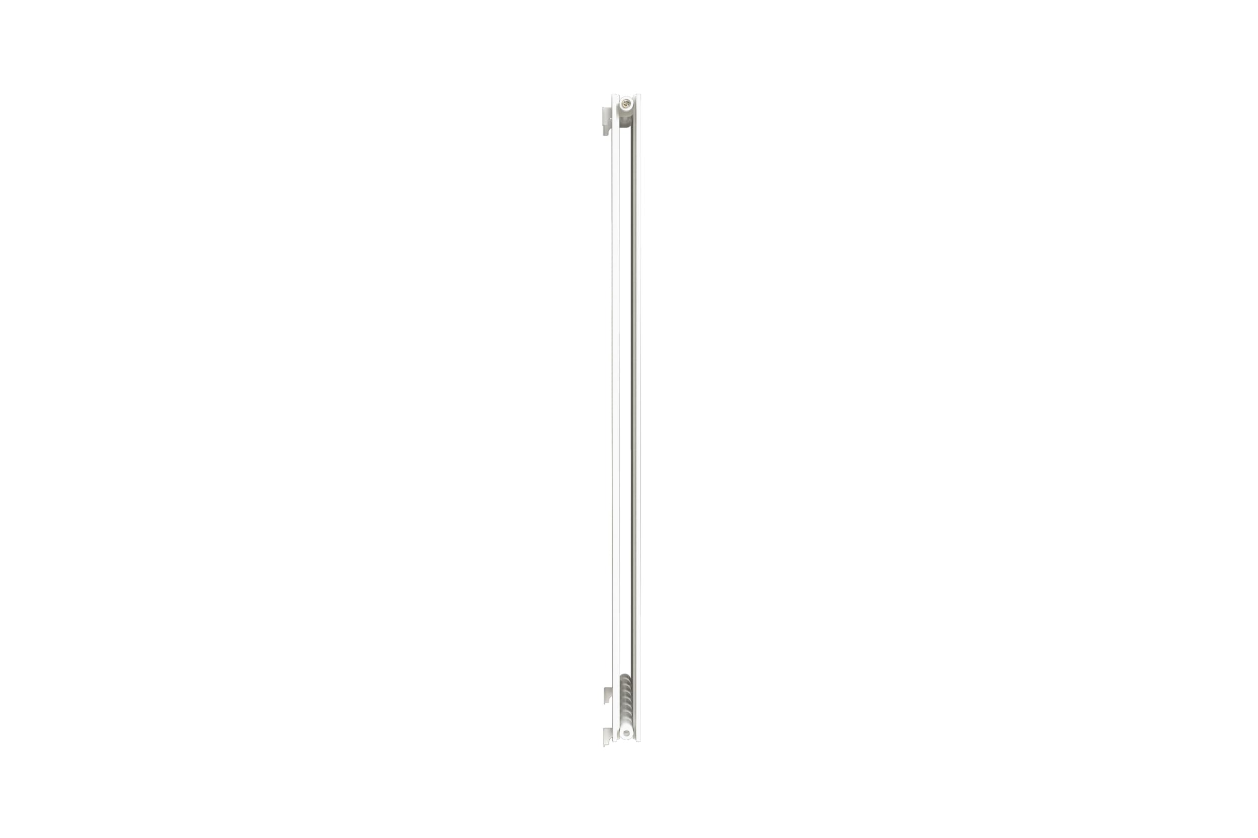 Radiateur blanc mural eau chaude vertical acier double lame | 180 x 60 cm 2 464 Watt chauffage central | 4 raccordements 15x21 (1/2) série NYTIA by NOYON & THIEBAULT