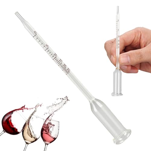 Vinometer für Wein, Alkoholmessgerät für Wein Glas Vinometer 0 Bis 25 Alkoholmeter Alkoholgehalt Alkoholprozent, Alkoholmessgerät Ideal für Hobbybrauer und Weinliebhaber
