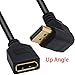 Poyiccot Displayport Extension Cable, 90 Degree Displayport Extender Up Angle DP to DP Male to Female Extension Adapter Cable Gold Plated 30CM/12inch