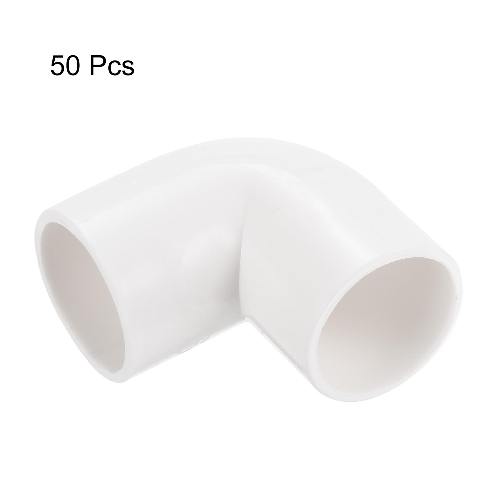 QUARKZMAN Złączka do rur PVC 90 stopni 16 mm Kolanko rury łączące do rur kolanowych Biały kierunek zmiany kierunku do węża ogrodowego PVC DIY Przewód elektryczny 50 szt