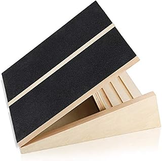 Liberty Imports Professional Wooden Slant Board, Adjustable Incline Calf Stretch Slantboard with Full