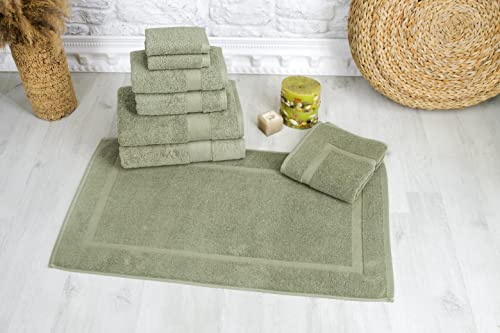 Towels Beyond - Luxury Towel Set For Bathroom, 100% Turkish Cotton, Quick Dry, Soft And Absorbent Bath Towels, Hand Towels, Washcloths, And Bath Mats (8-Piece Towel Set, Sage Green) #TOP2