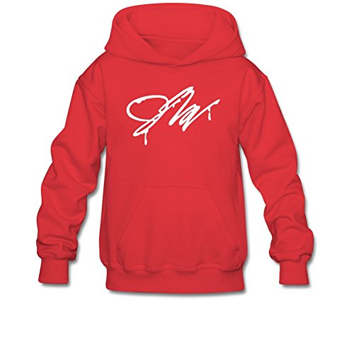Aliensee Youth Jake Paul Signature Drip Hoodie Sweatshirt Suitable for 10-15yr Old L Red