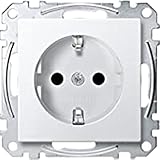 Merten SCHUKO-Steckdose, erhöhter Berührungsschutz, Schutzkontaksteckdose Steckklemmen, polarweiß, System M Merten