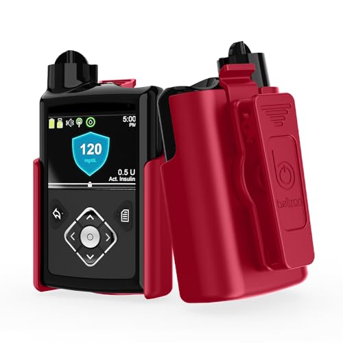 BELTRON Case with Belt Clip for Medtronic MiniMed 780G 770G 670G 630G 640G Insulin Pump (Strong & Durable Rotating Clip Case) - Red