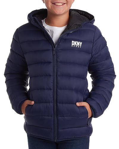 DKNY Boys Winter Jacket - Midweight Insulated Parka Quilted Winter Coat Water & Wind Resistant Hooded Puffer Jacket for Boys2