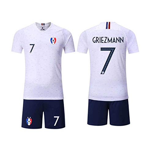 YONG Griezmann #7 Camiseta De Fútbol La Selección Española De Fútbol para El Mundial, Oficial, Hombre, 1ª Equipación,Blanco,XL