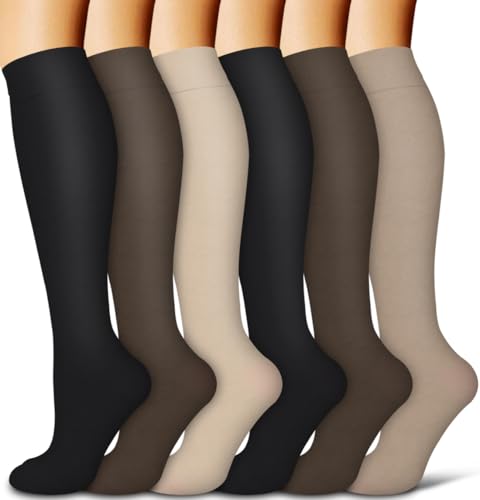 Image of COOLOVER Copper Compression Socks for Women and Men(6 Pairs)-Best Support for Running, Athletic, Travel