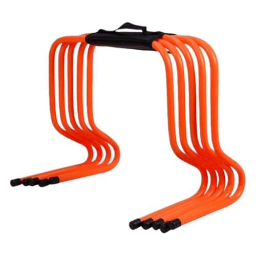 Vzck ミニハードル ハードル 5個セット トレーニング用品 取り外し可能で 持ち運びやすい スピード・敏捷性強化 体力トレーニング 軽量 持ち運び便利 サッカー テニス バスケットボールなどのトレーニング 俊敏性や瞬発力 初心者 練習器具 (高さ15c