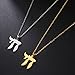 EUEAVAN Jewish Chai Necklace Hebrew Letter Pendant Classic Jewish Chai Choker Charm Personalized Religious Jewish Name Jewelry Women Valentine's Day Girlfriend (silver chai)