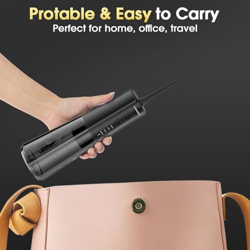 Hangsun Water Flosser for Teeth Cordless Oral Irrigator - 4 Modes 300ML Rechargeable IPX7 Waterproof for Braces, Sensitive Gums, Home & Travel Use - Image 6