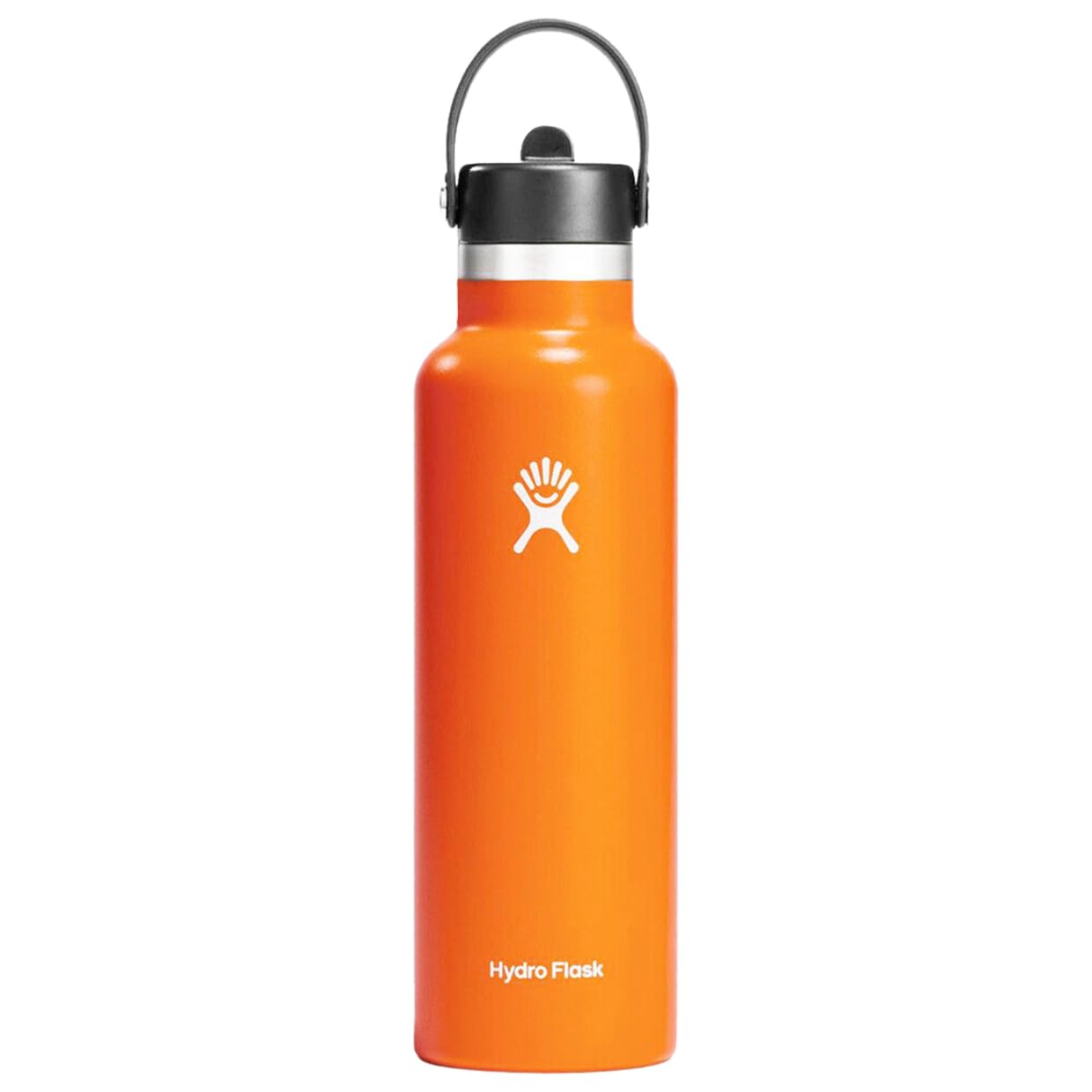 HYDRO FLASK - Water Bottle 621 ml (21 oz) with Flex Straw Cap - Vacuum Insulated Stainless Steel Reusable Water Bottle - Leakproof Lid - Hot and Cold Drinks - Standard Mouth - BPA-Free - Mesa