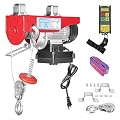TROPOW Electric Hoist 440lbs, Auto Lifting Hoist with 12m Rope, Wireless Remote Control, 110V for Garage, Ceiling, Factory Warehouse