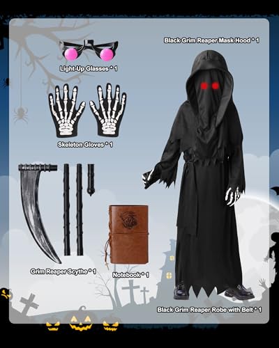 Disfraz Oskiner Grim Reaper para niños miniatura 3