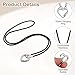 uxcell 2 Pcs Eyeglass Holder Necklace Ring, Anti-Lost Sunglasses Neck Strap Eyeglasses Chain Holder Soft Portable Eye Glasses Lanyard with Alloy Heart Ring for Women and Men, Black