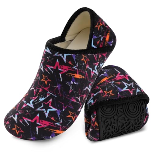 XIHALOOK Slippers for Women Soft Slip on House Shoes Star, 4-5 Women