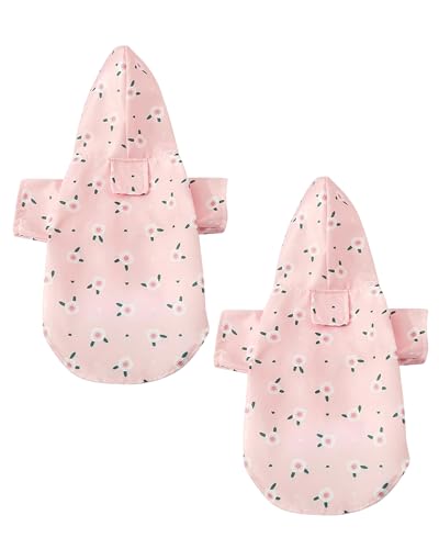 Thapncow Imperméable pour Chien avec Capuchon, Manteau Chien Imperméable, Pluie imperméables et légers pour Chien avec Trou pour Harnais, pour Chien de...