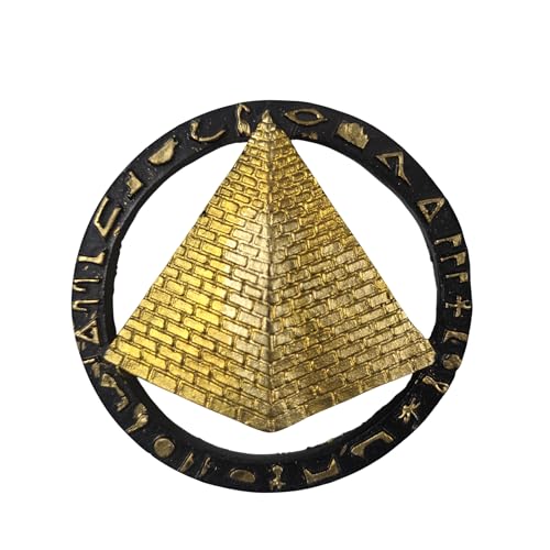 Imán para nevera Egipto Giza Pirámide Oro con jeroglíficos L114