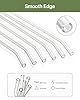 18-Pack Glass Straws, Reusable Clear Glass Drinking Straws Set, 8.5 Inch x 10mm ... #3