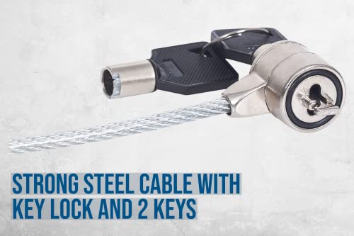 Manhattan Laptop Lock - With 4.6 Ft Security Cable, K-Slots, Radial Lock Design With 2 Keys Included - For Computer, Notebook, Displays, Projector And Mobile Devices – Lifetime Mfg Warranty – 440271 #TOP2