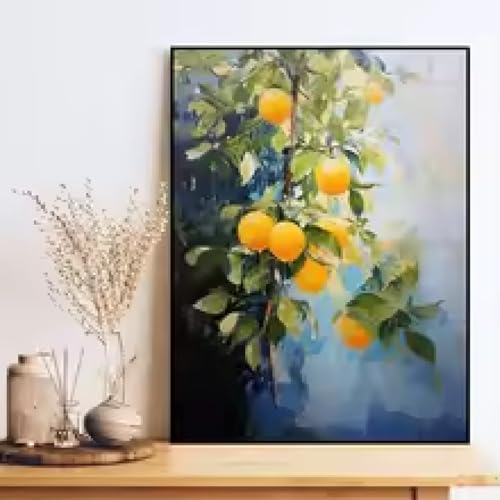 Peinture à l'huile toile citron 30x45cm art mural premium